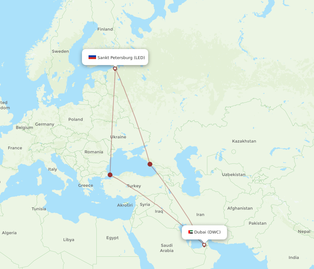 LED-DWC flight routes