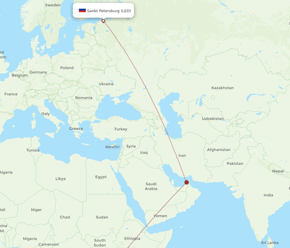 LED-EBB flight routes
