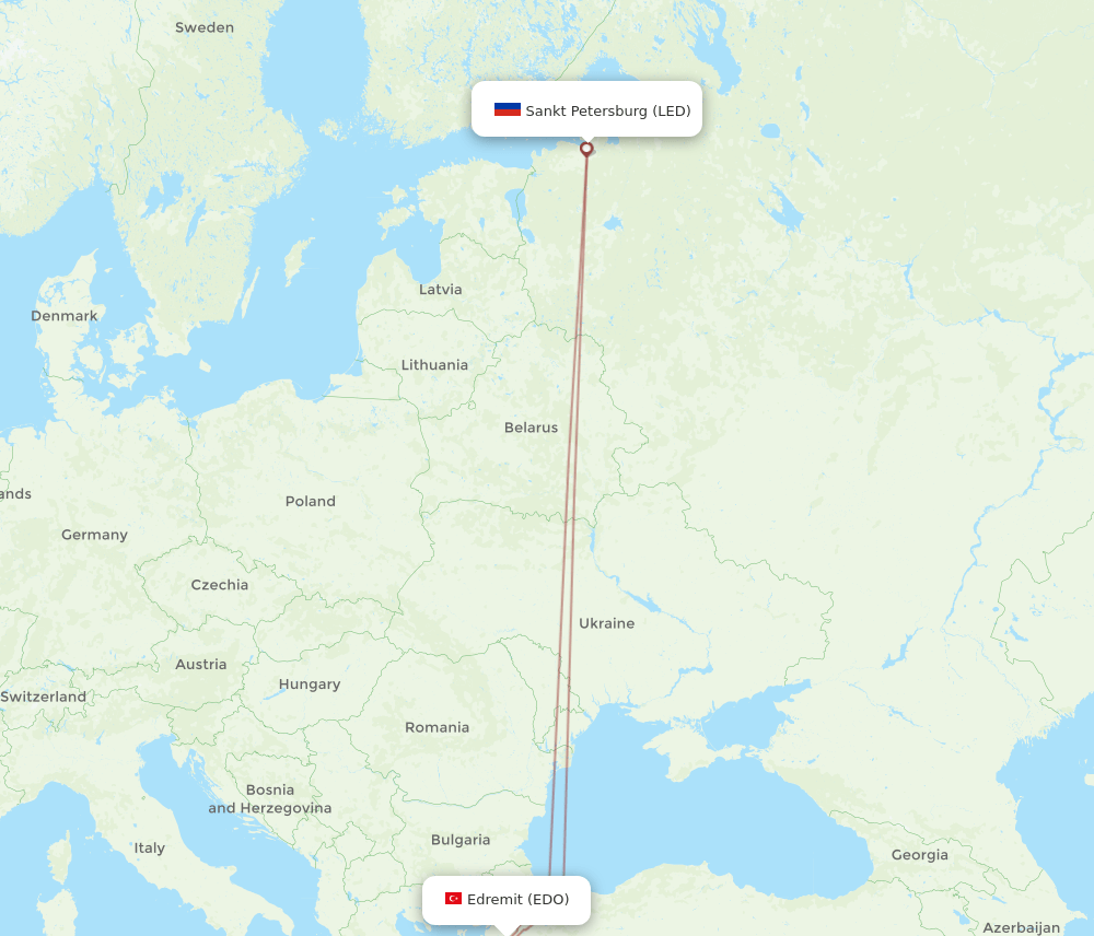 LED-EDO flight routes