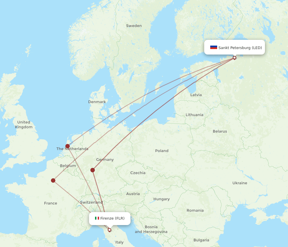 LED-FLR flight routes