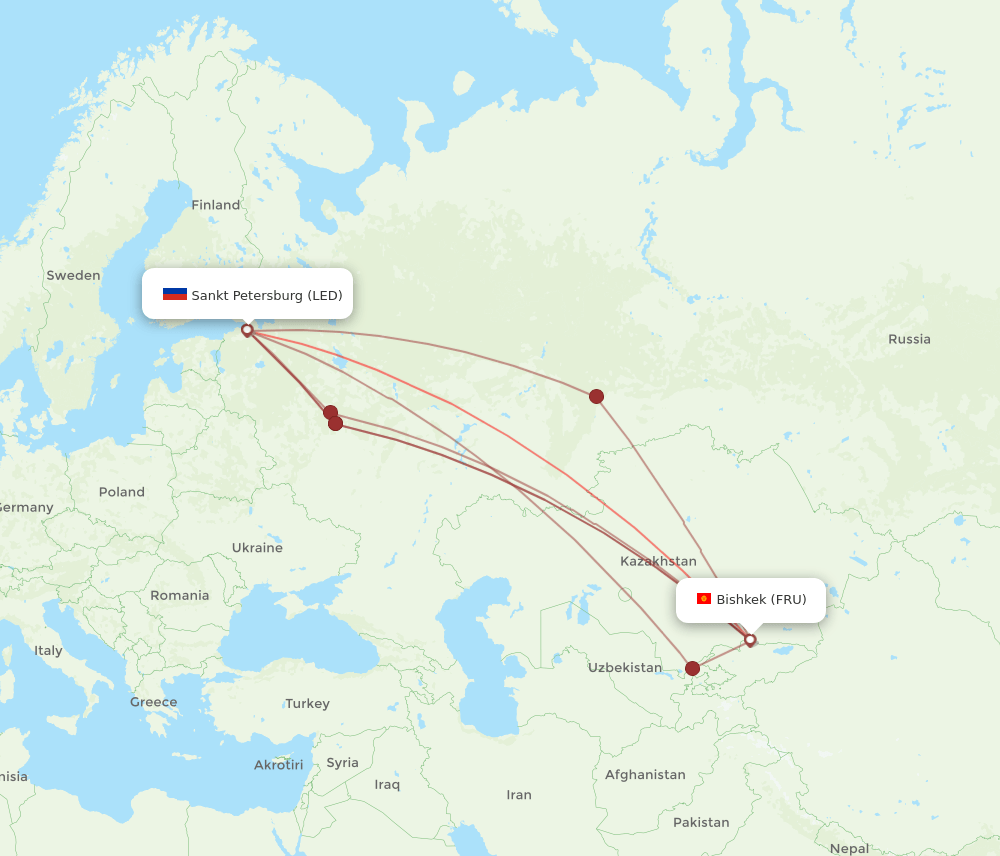 LED-FRU flight routes