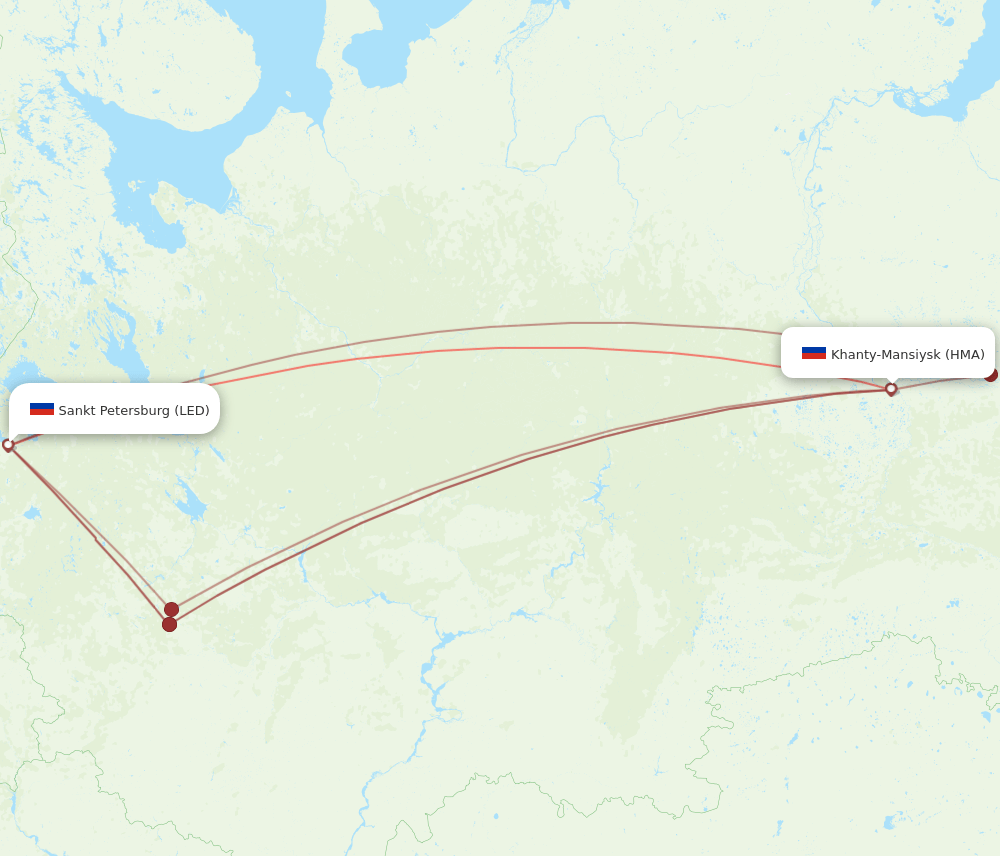 LED-HMA flight routes