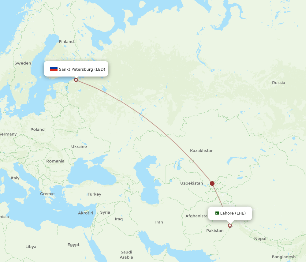 LED-LHE flight routes