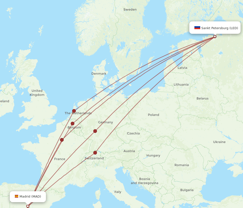LED-MAD flight routes
