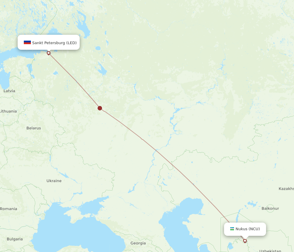 LED-NCU flight routes