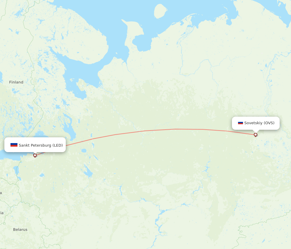 LED-OVS flight routes