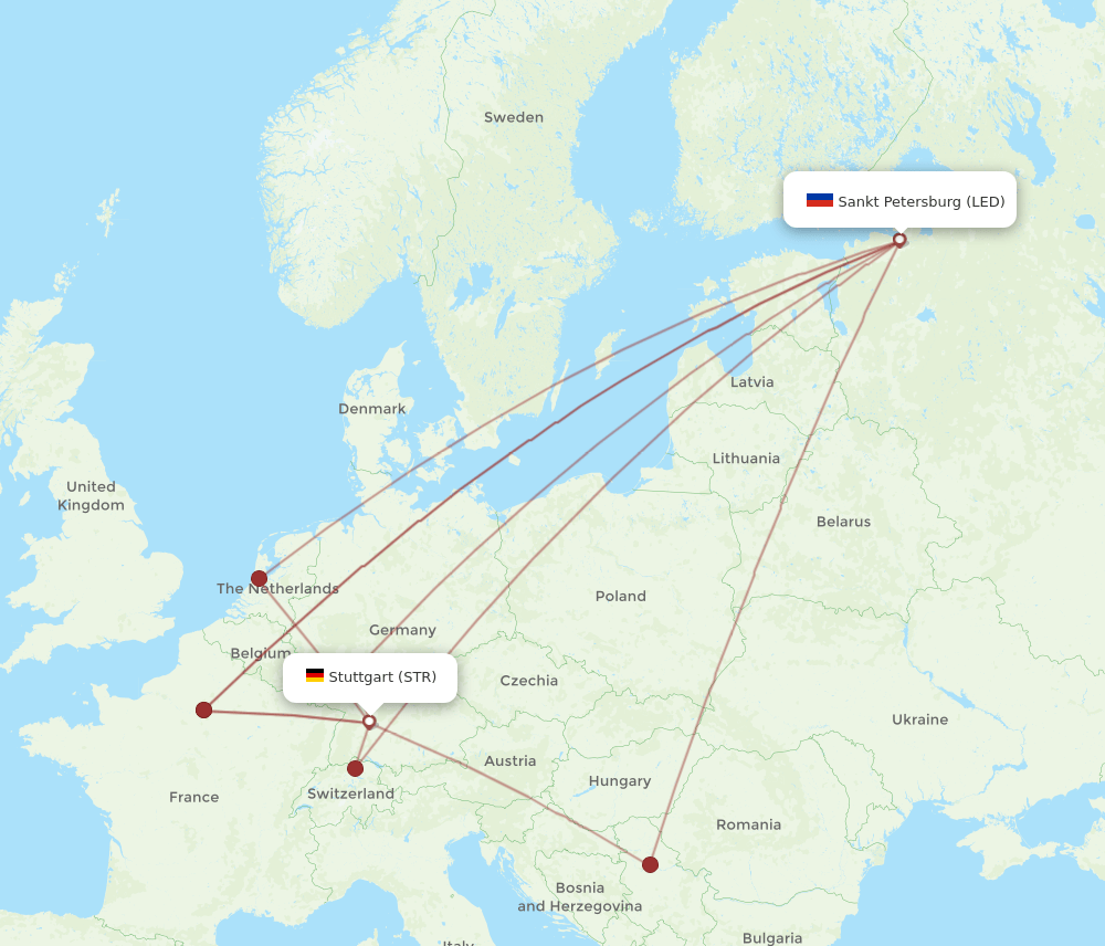 LED-STR flight routes