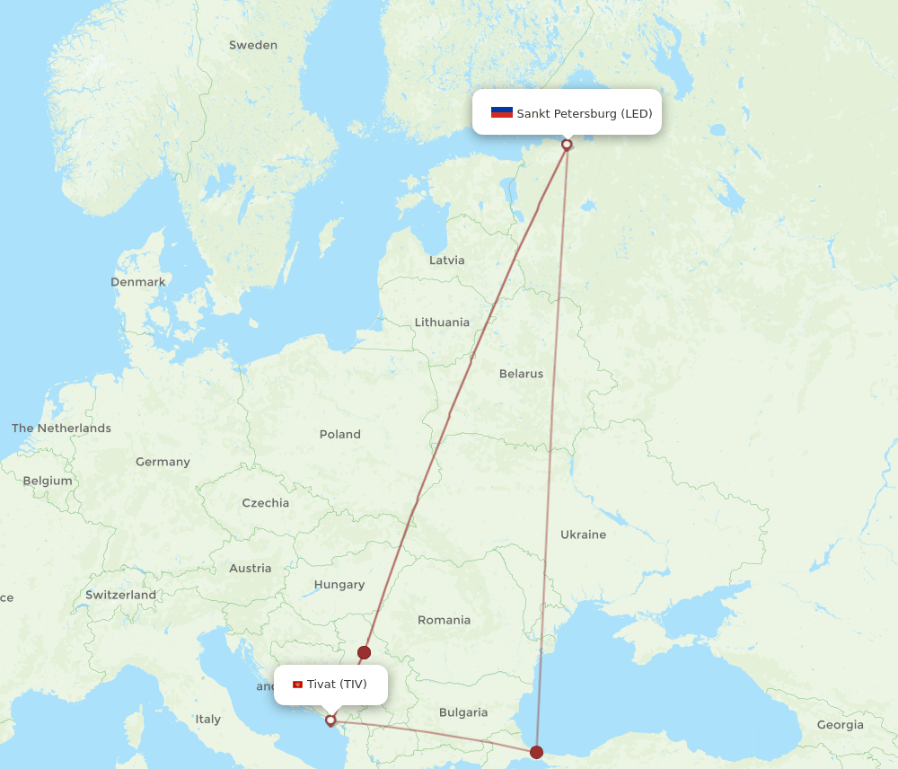 LED-TIV flight routes