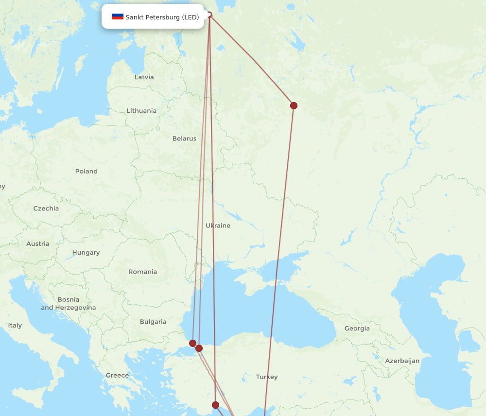 LED-TLV flight routes