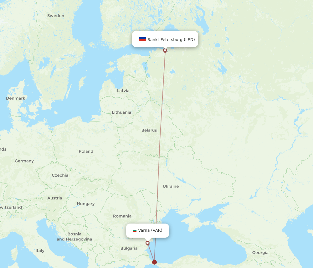 LED-VAR flight routes