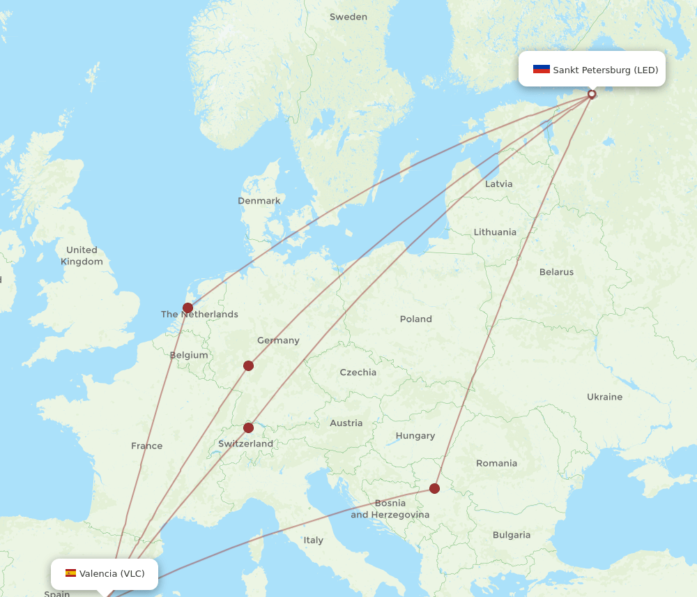 LED-VLC flight routes