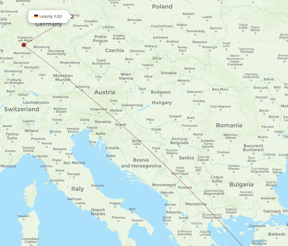LEJ-SMI flight routes