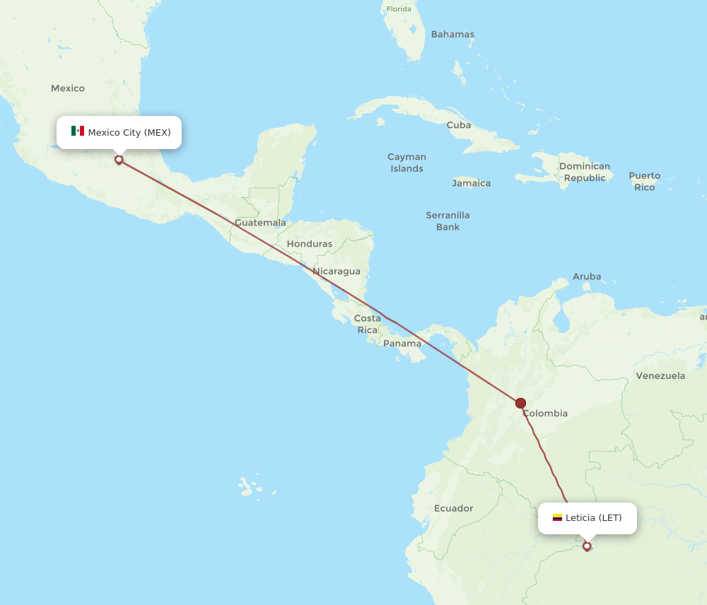 LET-MEX flight routes