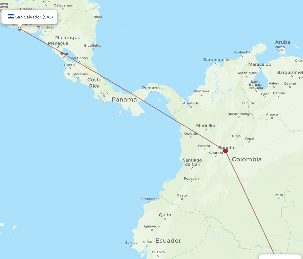 LET-SAL flight routes