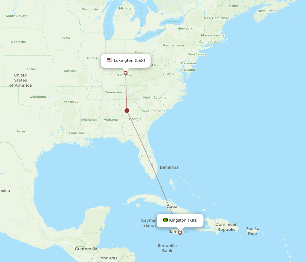 LEX-KIN flight routes
