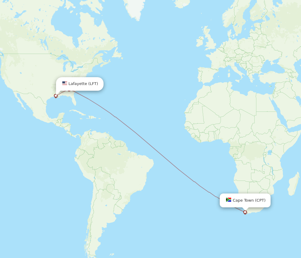 LFT-CPT flight routes