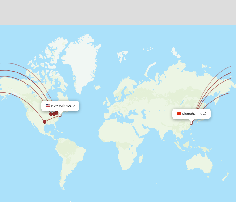 LGA-PVG flight routes
