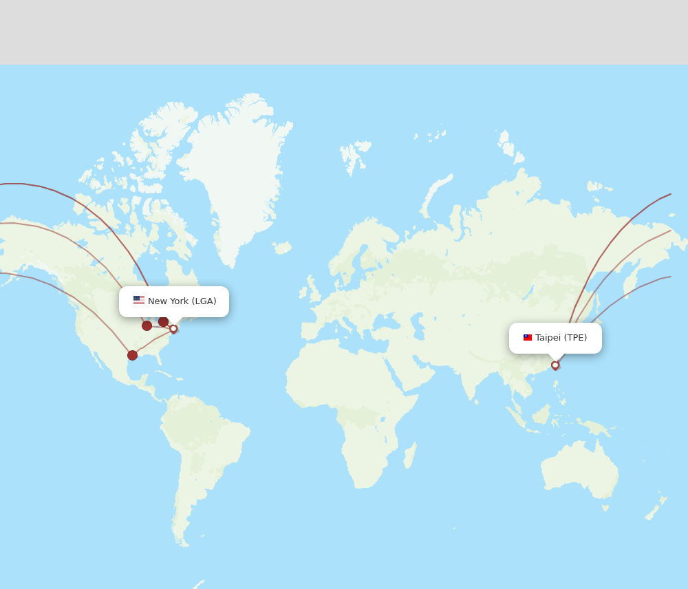 LGA-TPE flight routes