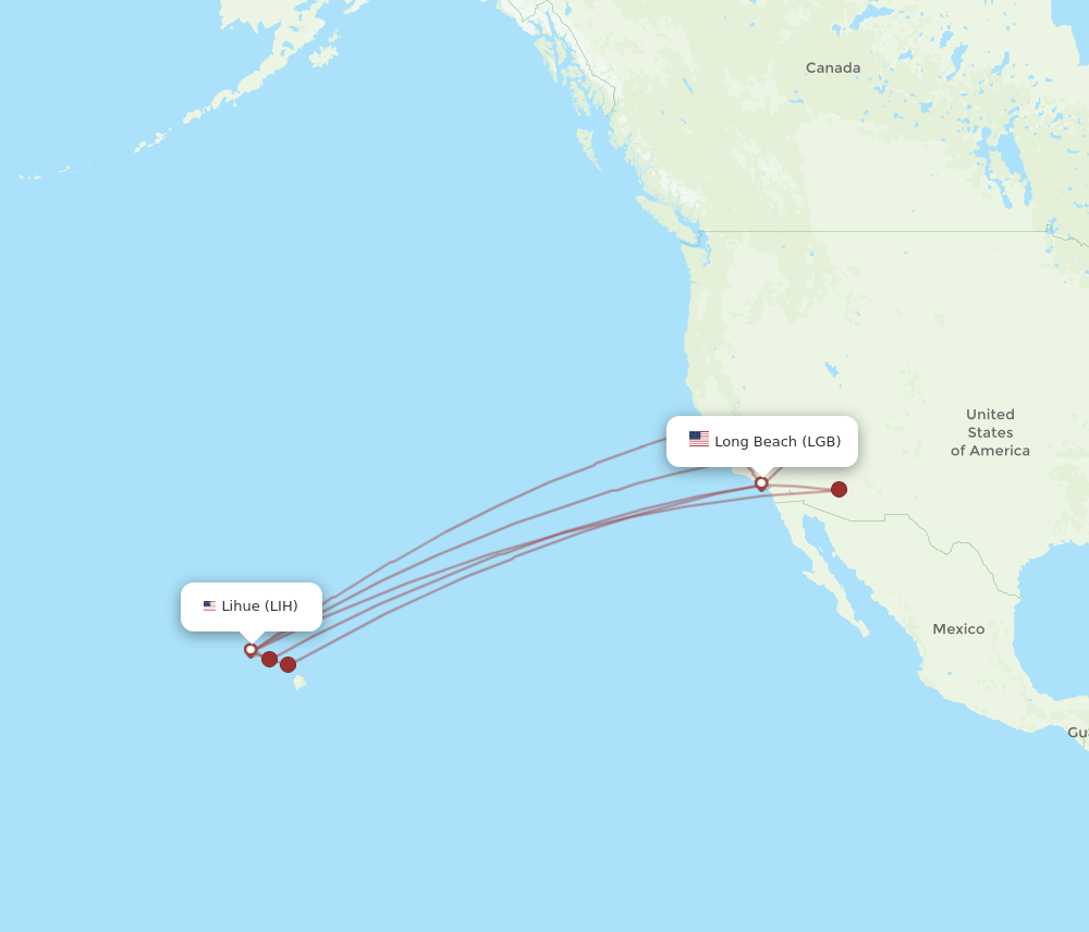 LGB-LIH flight routes