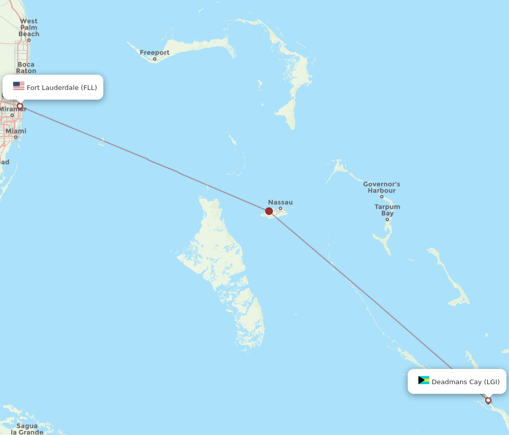 LGI-FLL flight routes