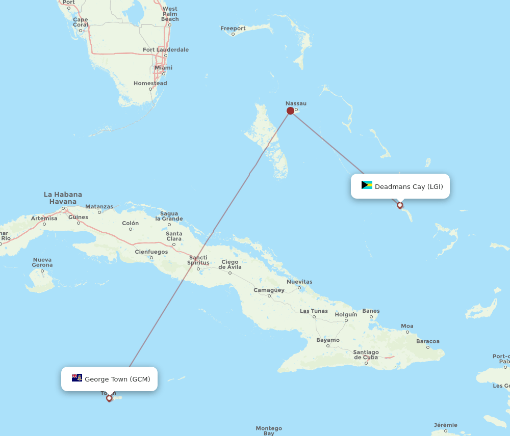 LGI-GCM flight routes