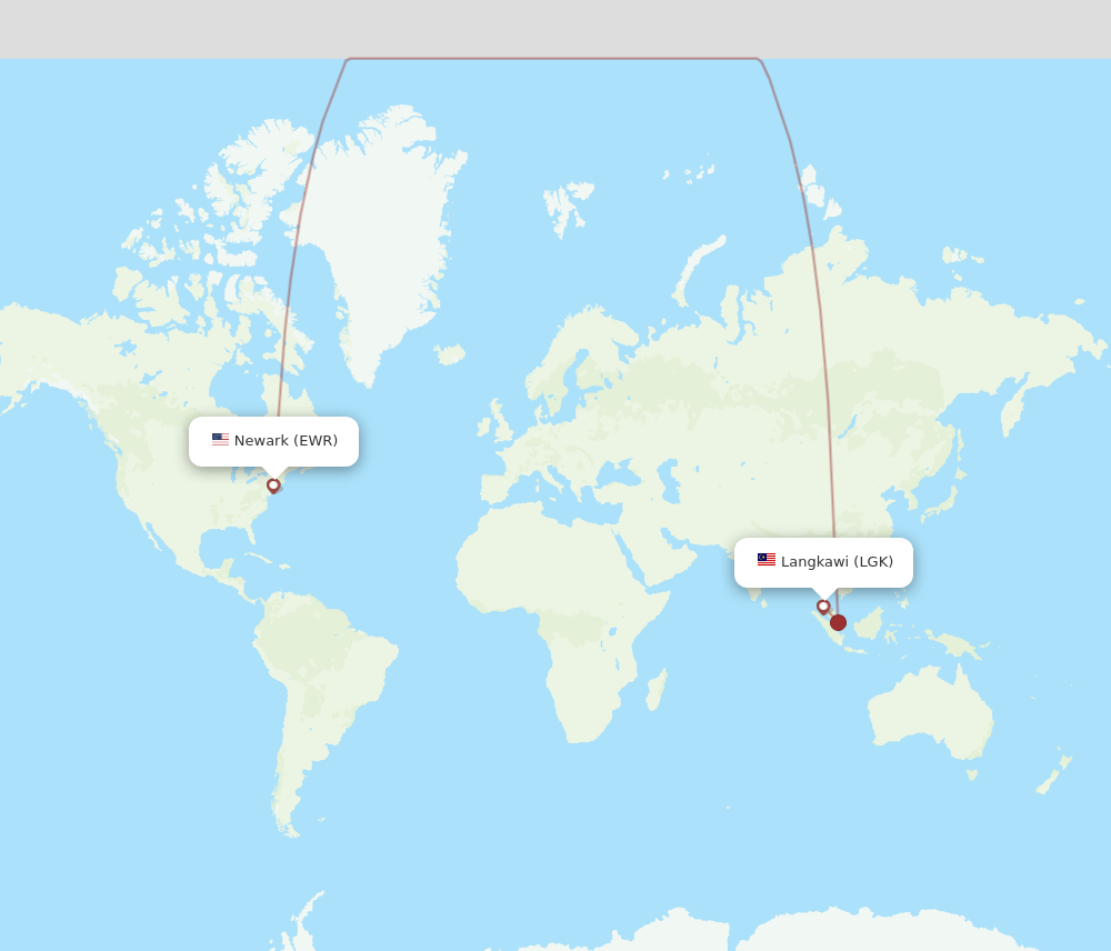 LGK-EWR flight routes