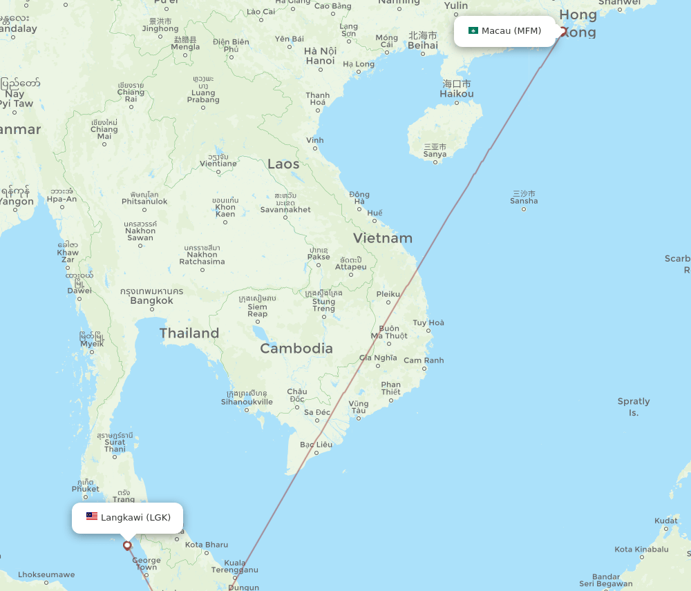 LGK-MFM flight routes