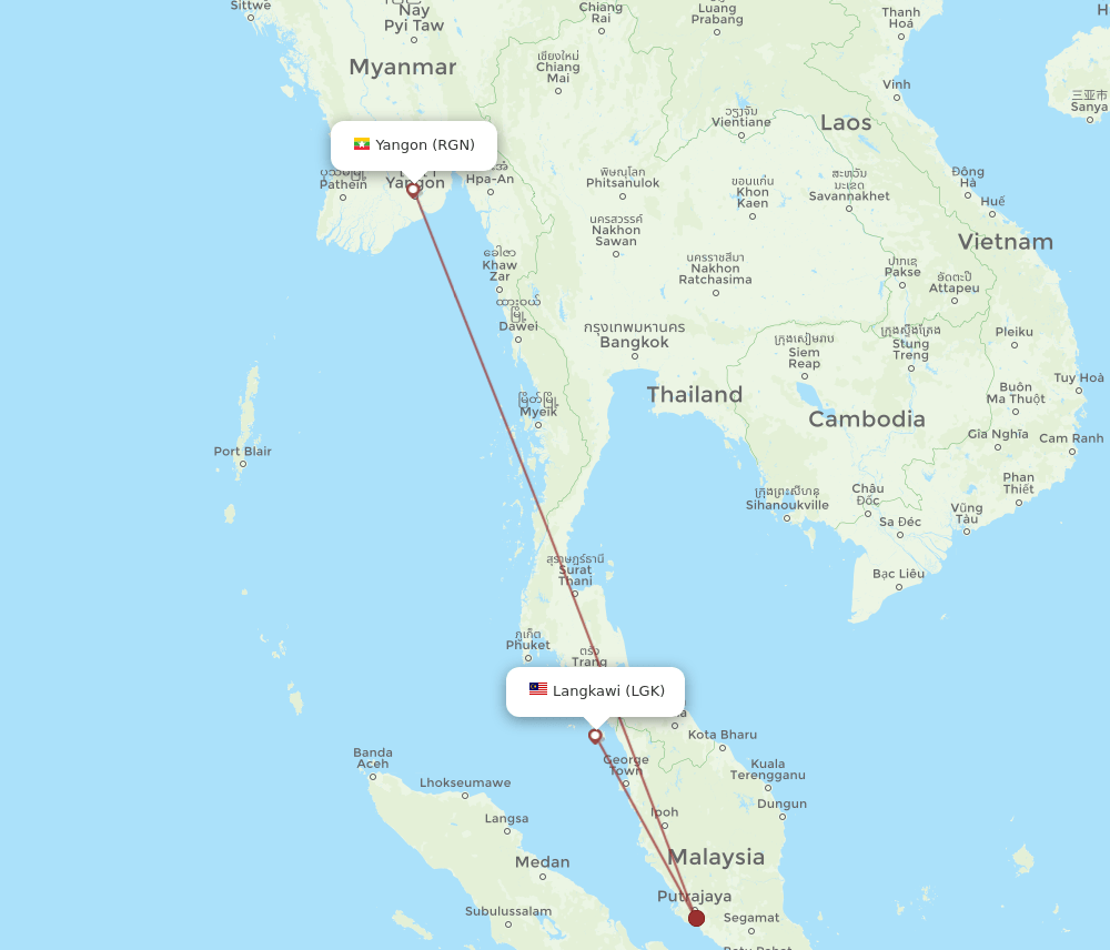 LGK-RGN flight routes