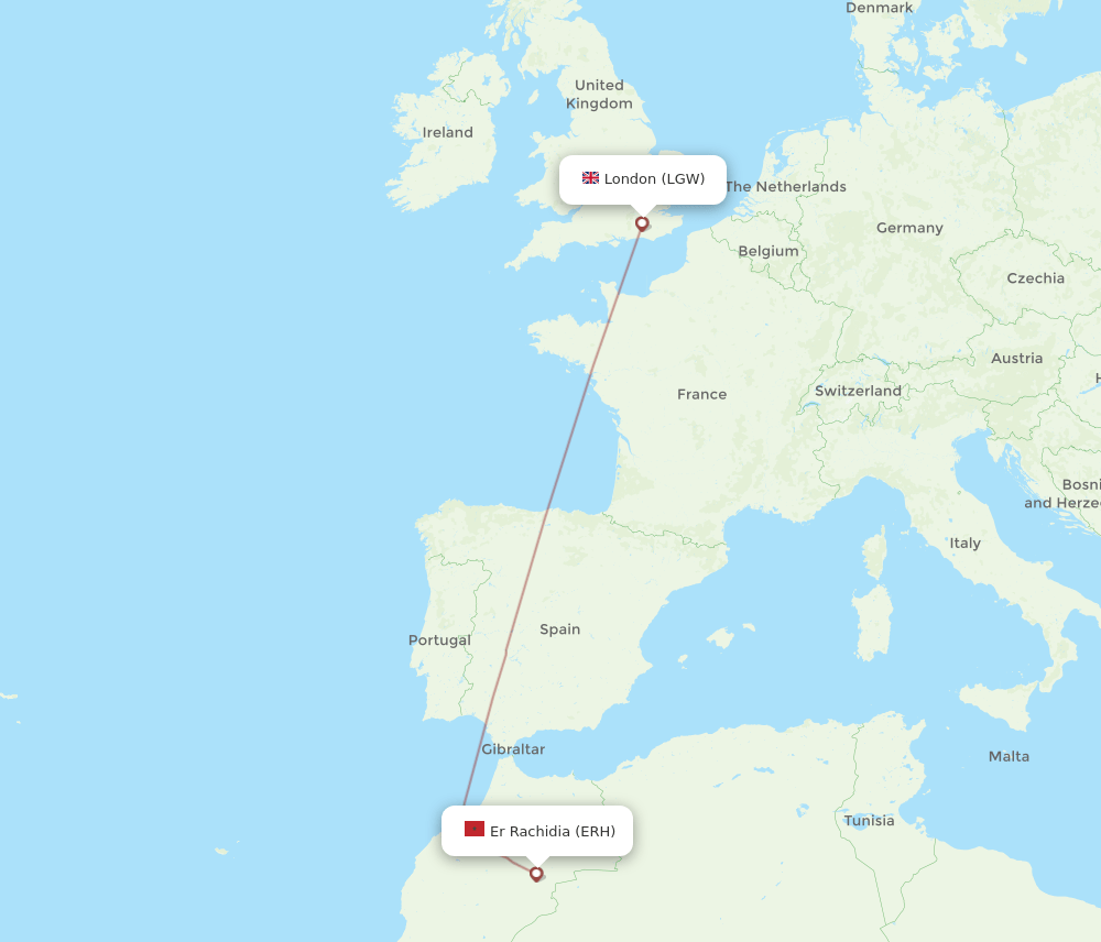 LGW-ERH flight routes
