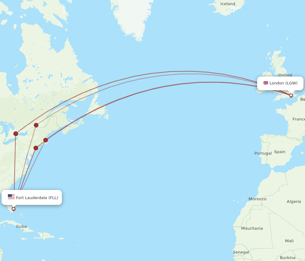 LGW-FLL flight routes