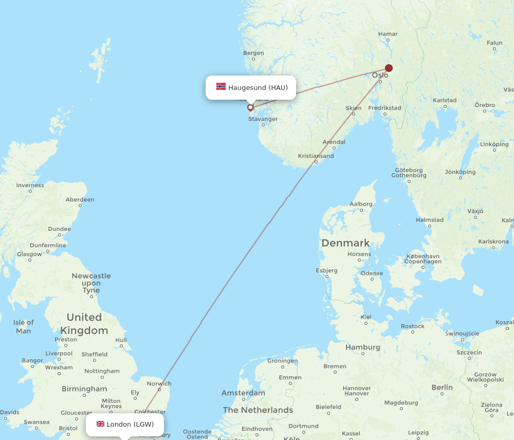 LGW-HAU flight routes