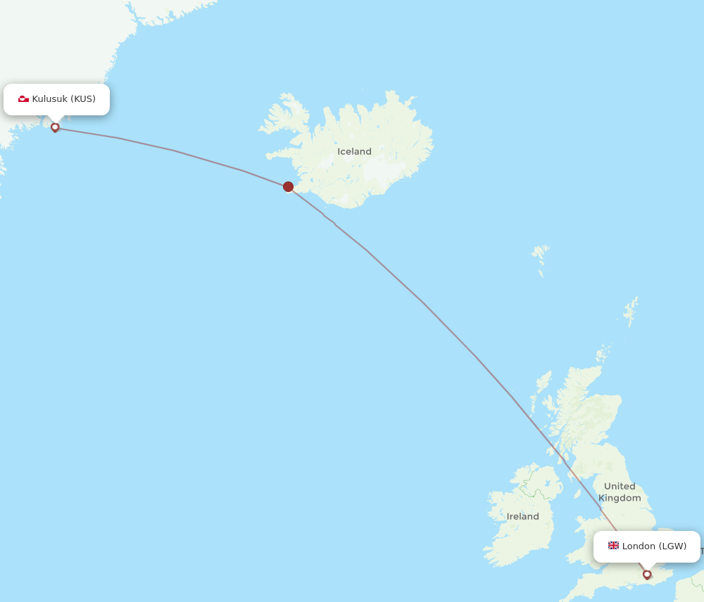 LGW-KUS flight routes