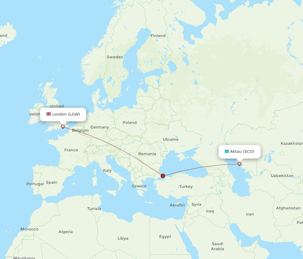 LGW-SCO flight routes