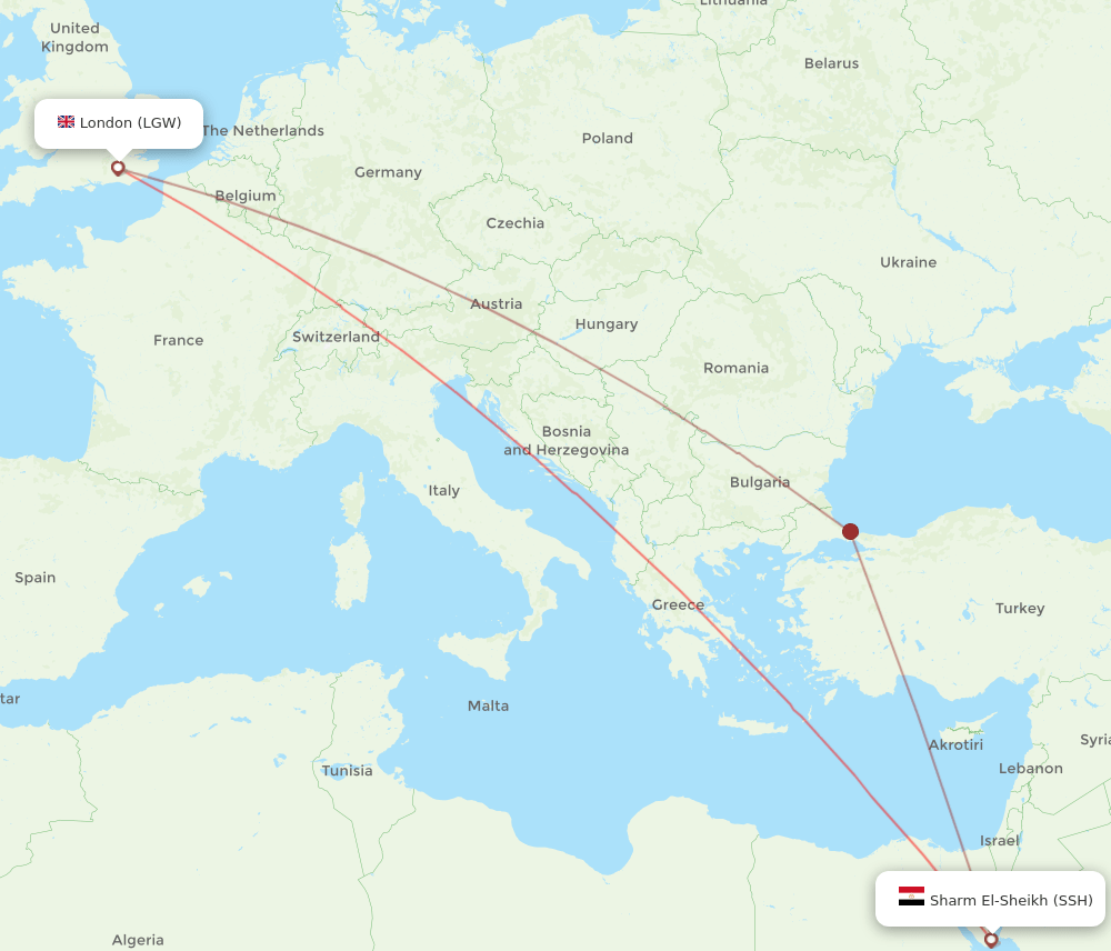 LGW-SSH flight routes