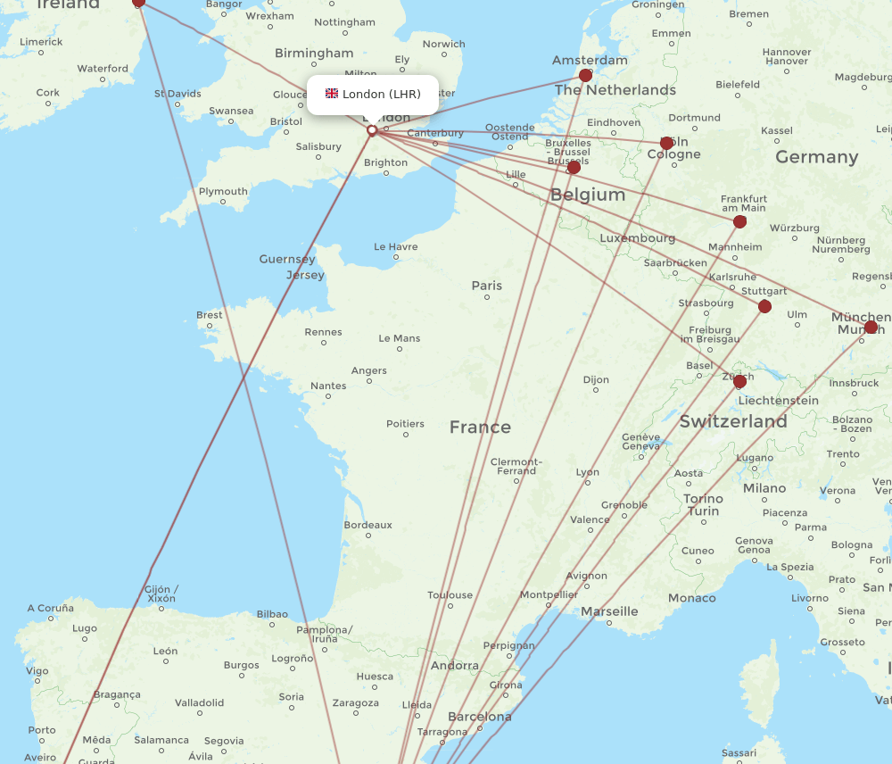 LHR-ALC flight routes