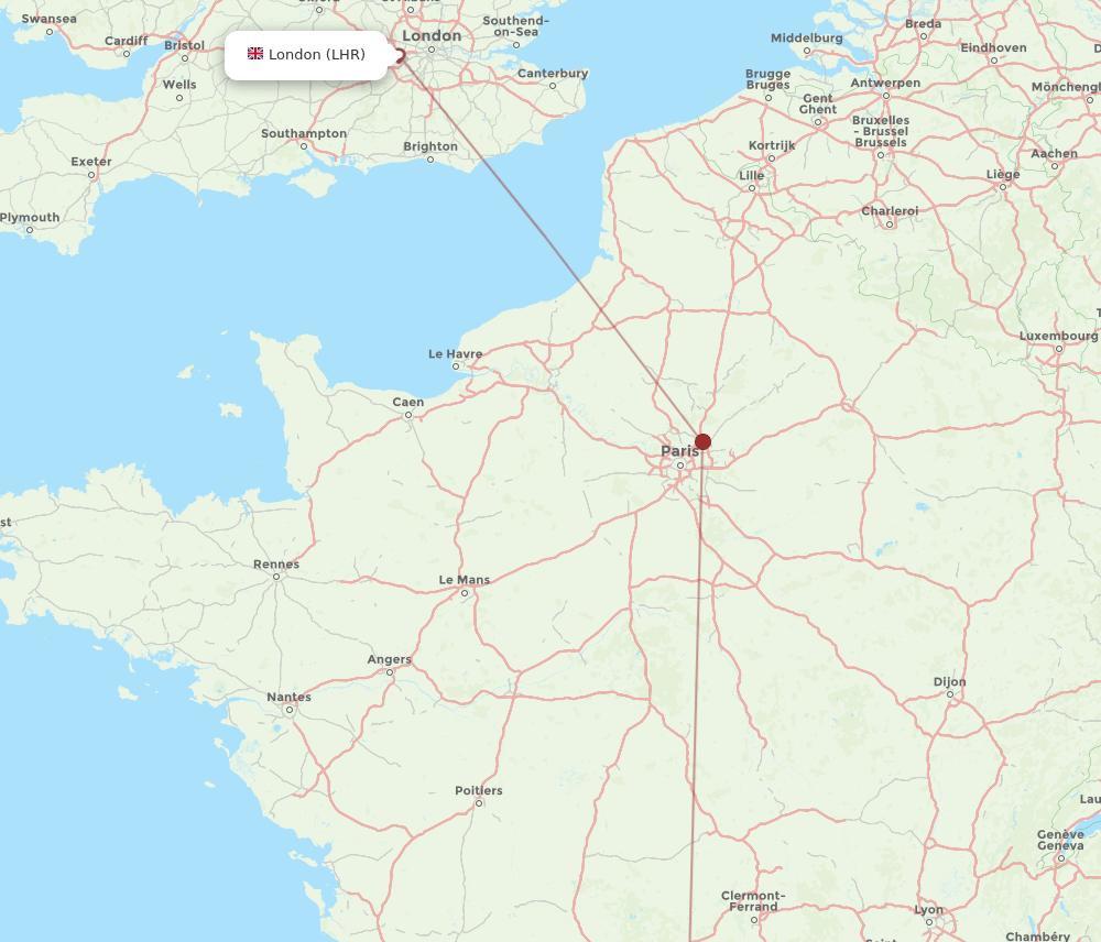 LHR-AUR flight routes
