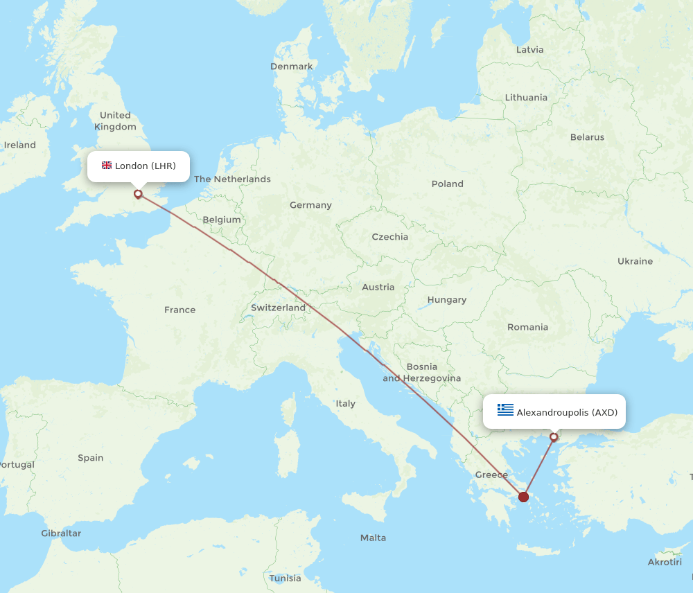 LHR-AXD flight routes