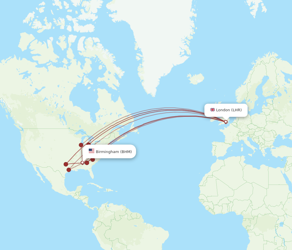 LHR-BHM flight routes