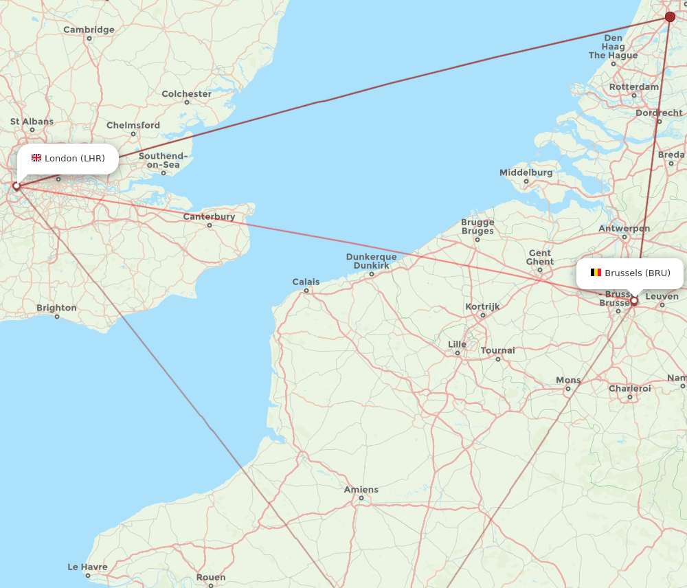 LHR-BRU flight routes