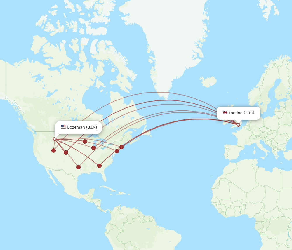 LHR-BZN flight routes