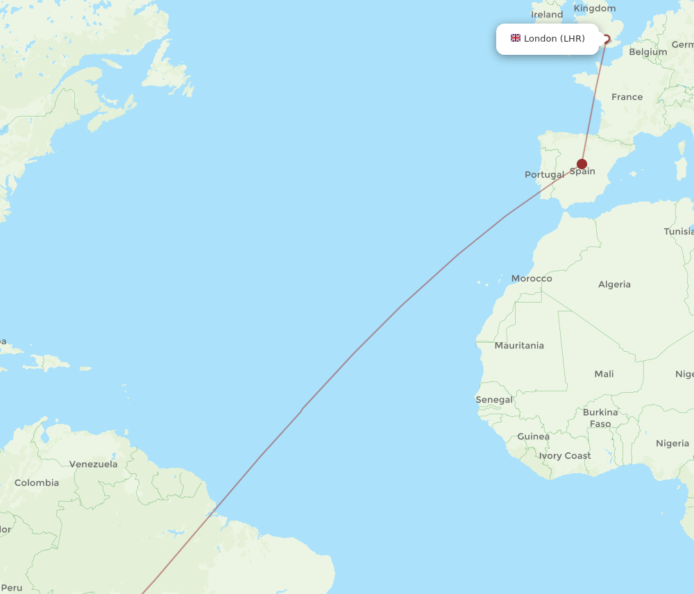LHR-CBB flight routes