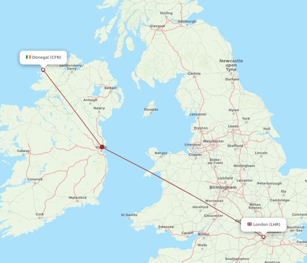 LHR-CFN flight routes