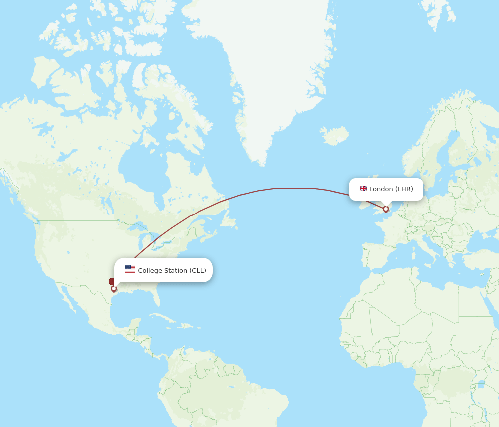LHR-CLL flight routes