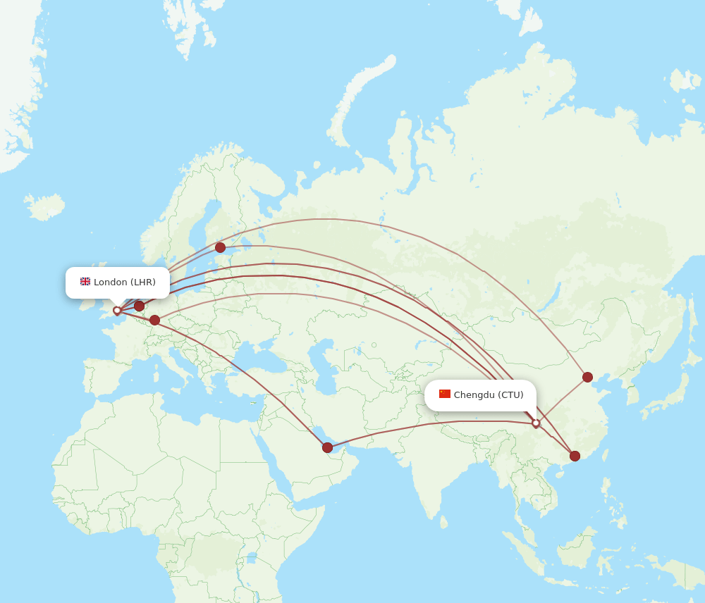 LHR-CTU flight routes