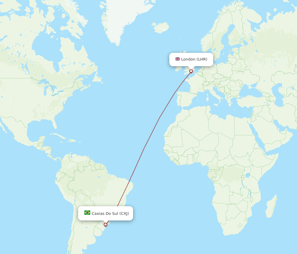 LHR-CXJ flight routes