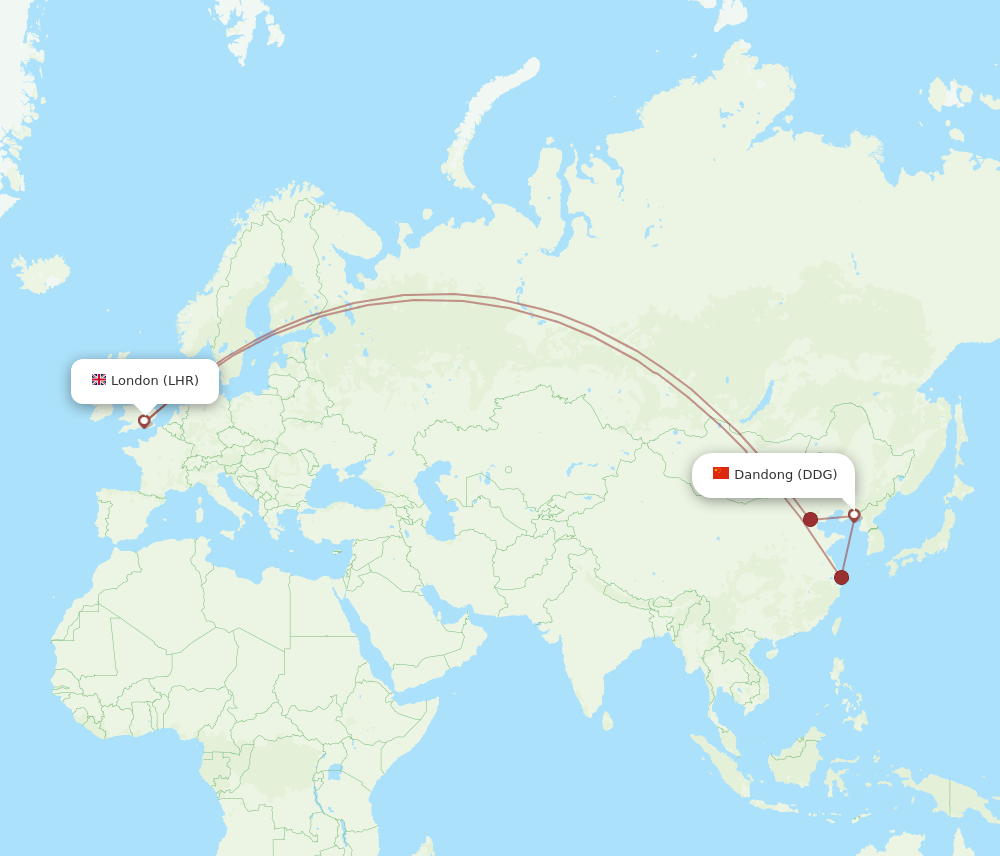 LHR-DDG flight routes