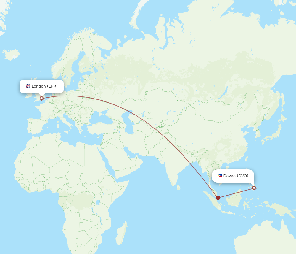 LHR-DVO flight routes
