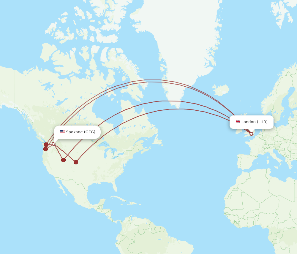 LHR-GEG flight routes