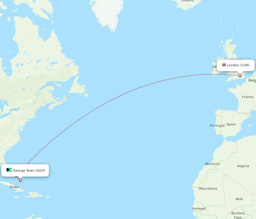 LHR-GGT flight routes