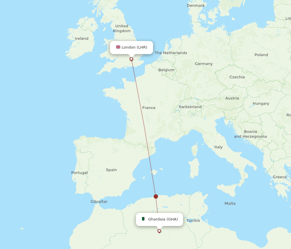 LHR-GHA flight routes